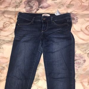 dark-washed hollister skinny jeans; W27 L31